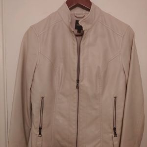 express white leather jacket